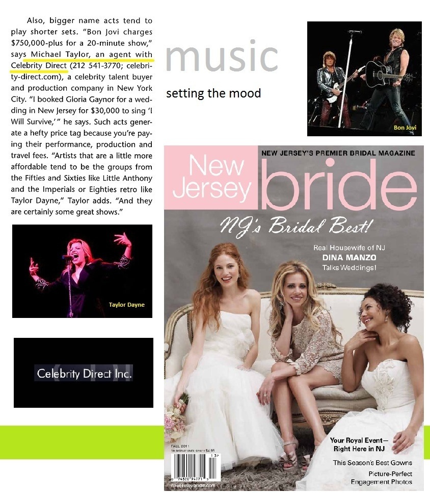 New_Jersey_Bride_Magazine celebrity musicians for weddings
