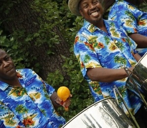 Steel Drummers and our Star Talent Reggae Stars