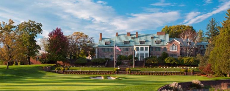 The spectacular view of the Mansion at Hamiton Farms Golf Club