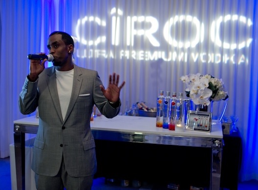 Sean "Diddy" Combs, Brand Ambassador for CIROC vodka at an event 