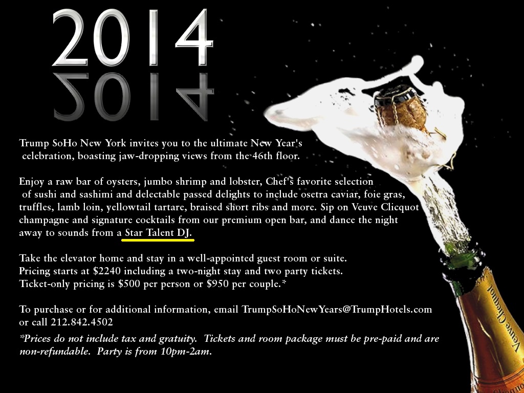 New Year's Eve Party at Trump Soho New York 