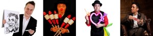 hire New York Mitzvah Party Entertainers Caricaturit - Clowns & Jugglers -Ballon Artists -Magician